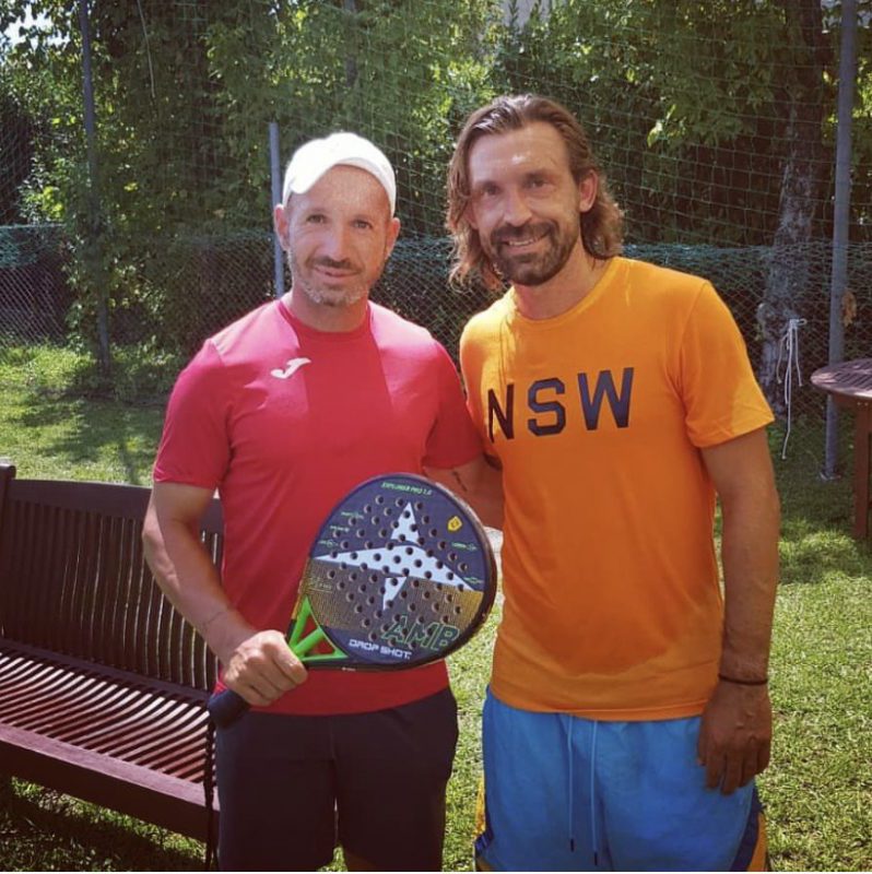 Ariel maestro padel di firenze insieme a Pirlo